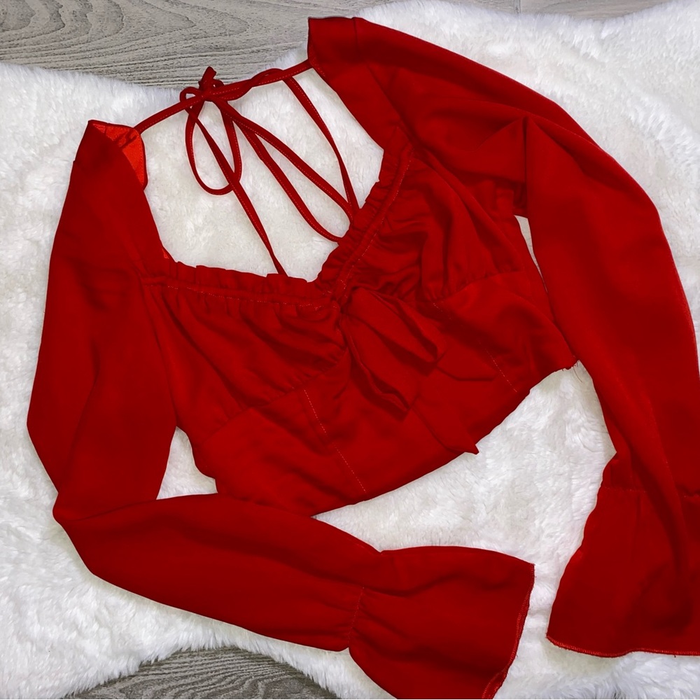 Tiger Mist Red Crop Top
